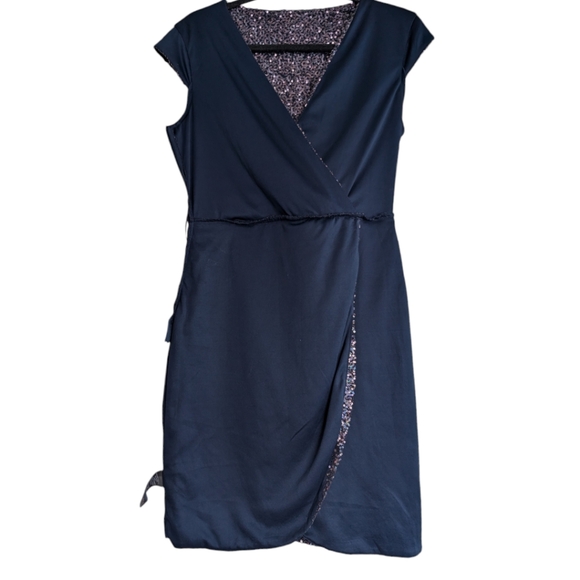 ASOS stunning midnight navy oasis sequin dress size S - Picture 12 of 12
